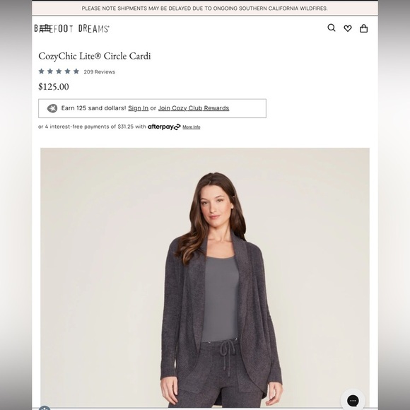 Barefoot Dreams CozyChic Lite Circle Cardi - Picture 3 of 6